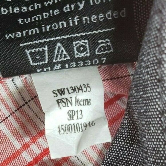 Tailored Fit Sean Jean Fiery Red SW130435 Cotton Men Extra Large Shirt - Picture 3 of 12